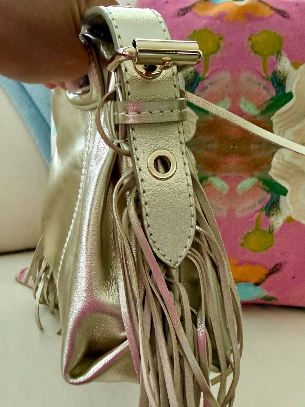Maje metallic leather Miss M mini bag - Picture 6 of 15